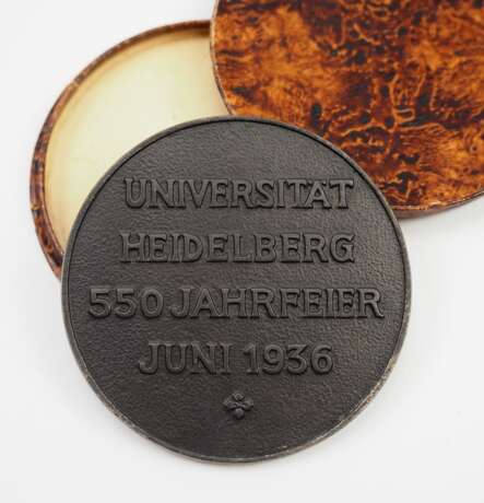 Universität Heidelberg: Medaille auf 550 Jahre Universität Heidelberg 1936, im Etui. - photo 2