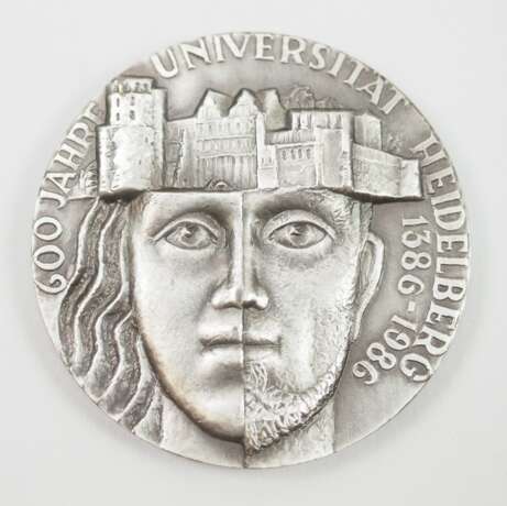 Universität Heidelberg: SILBER Medaille auf 600 Jahre Universität Heidelberg 1386-1986. - Foto 1