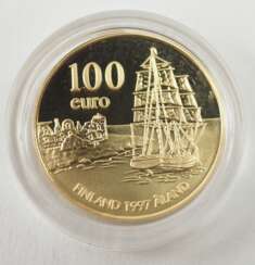 Finnland: Aaland 100 Euro GOLD.