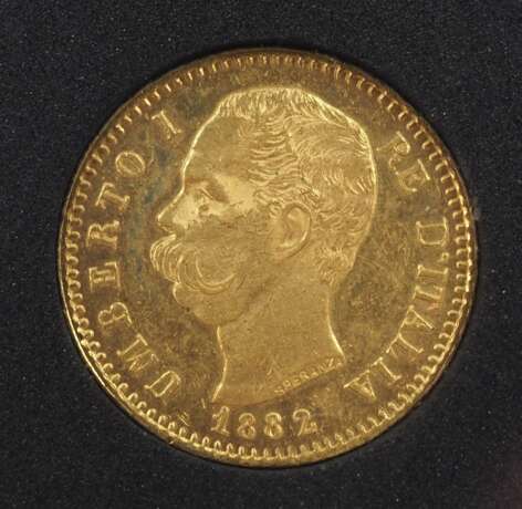 Italien: 20 Lire, König Umberto I. 1882 - GOLD. - photo 1