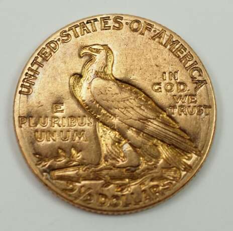 USA: 2,5 Dollar, 1914 - GOLD. - фото 2