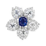 CARTIER SAPPHIRE AND DIAMOND BROOCH - Foto 1