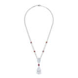 A SPECTACULAR DIAMOND AND COLOURED DIAMOND PENDENT NECKLACE - photo 1