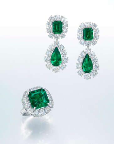 EMERALD AND DIAMOND RING, MOUNT BY CARTIER - Foto 2