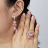 CONCH PEARL AND DIAMOND EARRINGS AND RING - Foto 2