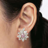 COLOURED DIAMOND AND DIAMOND EARRINGS - photo 2