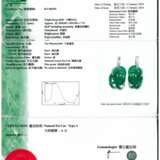 JADEITE AND DIAMOND EARRINGS - Foto 3