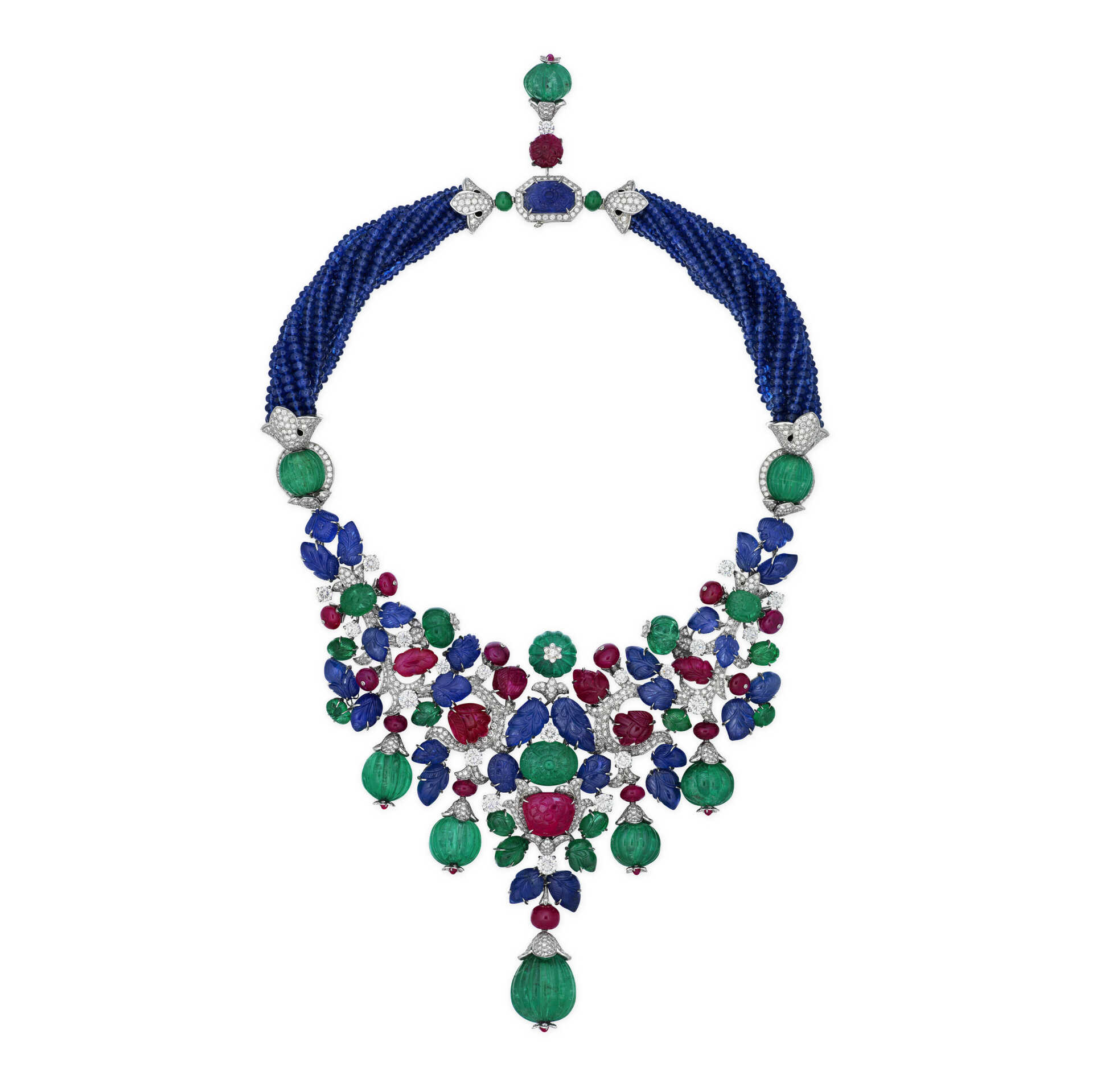 A VERY UNIQUE MULTI-GEM &quot;CARTIER &quot;INDIA&quot; TUTTI-FRUTTI&quot; NECKLACE, BY CARTIER