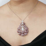 DIAMOND AND COLOURED DIAMOND PENDANT - photo 3