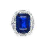 SAPPHIRE AND DIAMOND RING, MOUNTED BY FORMS - фото 1