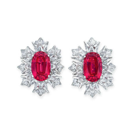 SPINEL AND DIAMOND EARRINGS - photo 1