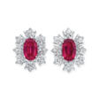 SPINEL AND DIAMOND EARRINGS - Auction prices