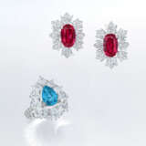SPINEL AND DIAMOND EARRINGS - фото 2