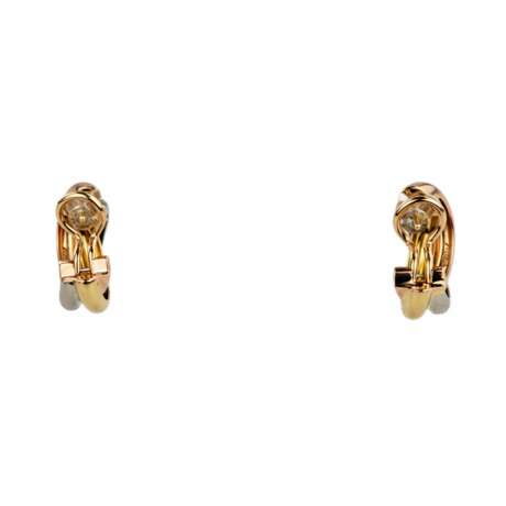 Tricolor weave gold earrings. Cartier. - photo 4