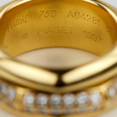 Bague ecrou en or 18 carats avec diamants. Possession de Piaget. - photo 6