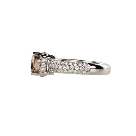 White gold ring with diamonds. - photo 4