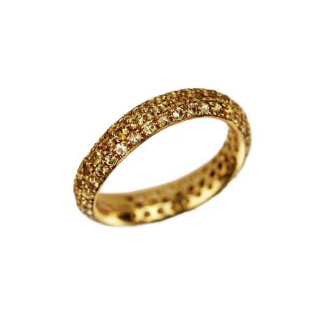 18K yellow gold ring. Pomellato, with Yellow Sapphire Wave Band. - Foto 2