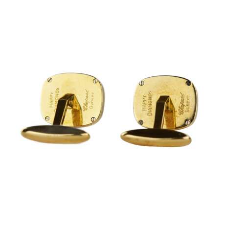18K gold Chopard cufflinks with diamonds. In original box. - Foto 5