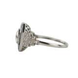 Elegant platinum ring with diamonds and sapphires. - Foto 4