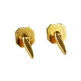 Gold Chopard cufflinks with guilloche and diamonds. - photo 4