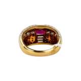 Gold ring with ruby and diamonds. - photo 5