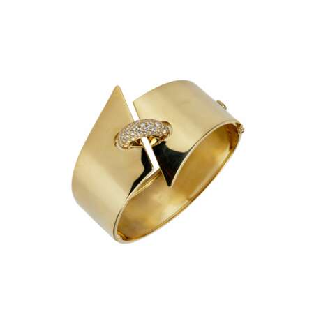 18 carat gold bracelet with diamonds. - Foto 1