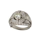 Cocktail ring in platinum with diamonds, Art Deco style. 20th century. - Foto 2
