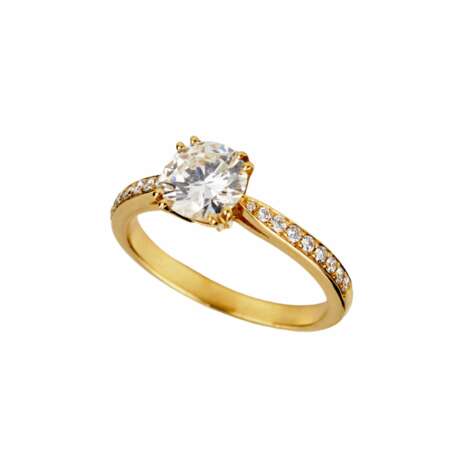 Gold ring with diamonds. - photo 2