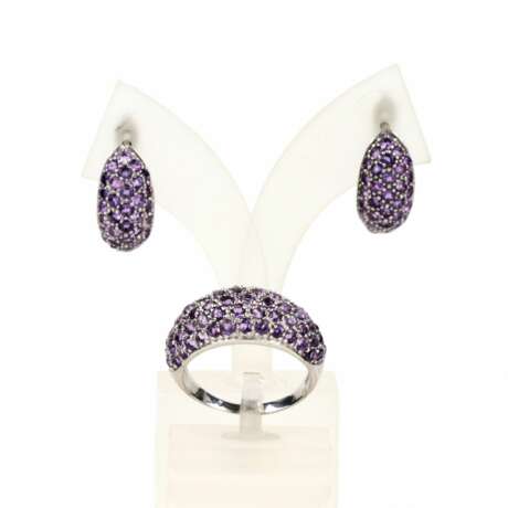 Jewelry set with amethysts - photo 3