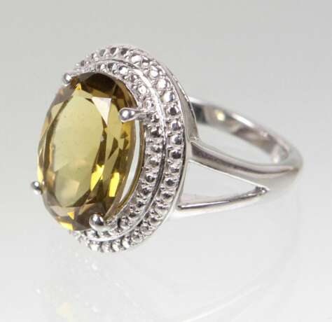 Silver ring with Citrine. - photo 3