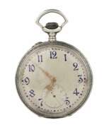 Product catalog. Silver pocket watch by Pavel Bure. Late 19th century.