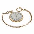 Uyisse Nardin gold pocket watch from the turn of the 19th and 20th centuries. In a box and with a gold chain. - Auction Items