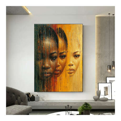 Африканские лица Евгения Дувакина Toile sur le sous-châssis Acrylique et huile Art abstrait Portrait Russie 2024 - photo 2