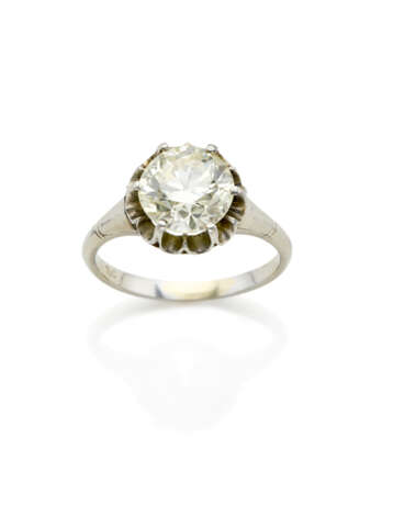 Round ct. 2.61 diamond and white gold ring, g 3.53 circa size 13/53. | | Appended diamond report CISGEM n. 27377IA 04/04/2024, Milano - photo 1