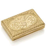 Yellow chiseled gold snuff box, g 96.38 circa, length cm 7.2, width cm 4.9, h cm 1.4 circa. - photo 1