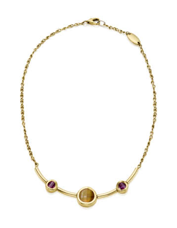 FINAMORE | Yellow gold necklace with various faceted gems centerpiece, g 26.89 circa, length cm 42.4 circa. Signed and marked Finamore. - photo 2
