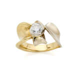 Round ct. 1.00 circa diamond yellow gold band ring, g 10.58 circa size 16/56. - фото 1