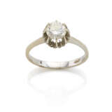 Round ct. 1.40 circa diamond white gold ring, g 4.61 circa size 26/66. - Foto 1