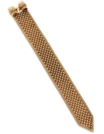 Yellow gold intertwined band bracelet, g 140.62 circa. - фото 1
