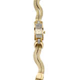 ALTISSIMO | Diamond, yellow gold and platinum lady's wristwatch with two strand bracelet, diamonds in all ct. 1.00 circa, g 62.39 circa, length cm 17.20 circa. French import marks. - Foto 3
