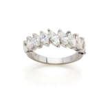 Marquise diamond and white gold ring, in all ct. 1.70 circa, g 4.80 circa size 14/54. - photo 1