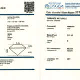 Pear shaped ct. 1.01 diamond. | | Appended short report CISGEM n. 23122IAA 20/09/2022, Milano - photo 3