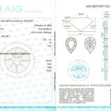 Pear shaped ct. 1.23 diamond. | | Appended gemmological report AIG n. D4330042420 13/02/2023, Milano - фото 3