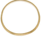 WEINGRILL | Yellow gold tubogas necklace, g 51.16 circa, length cm 43 circa. Marked 15 VR and with logo. - photo 1