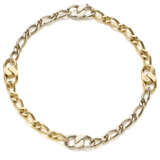 POMELLATO | Bi-coloured gold groumette link chain necklace, g 86.01 circa, length cm 38.80 circa. Signed Pomellato. - photo 2