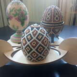 Пасхальное деревянное яйцо Wood Inlay мозаика воображение художника Ukraine 2024 - photo 4