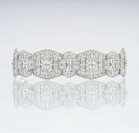 Herausragendes Art-déco Diamant-Armband. - Foto 1