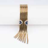 A rare Vintage Gold Bracelet with Sapphire Diamond Clasp. - photo 2