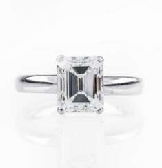 A Highcarat Solitaire Diamond Ring in Emerald cut.