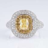 Fancy Diamant-Brillant-Ring. - Foto 1